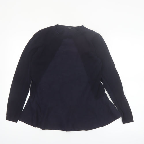 COS Women’s Navy Blue Long Sleeve Modal Blend Blouse Size S