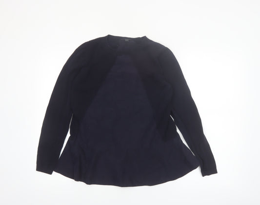 COS Women’s Navy Blue Long Sleeve Modal Blend Blouse Size S