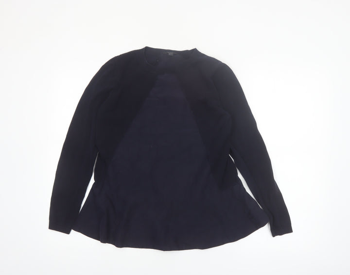 COS Women’s Navy Blue Long Sleeve Modal Blend Blouse Size S