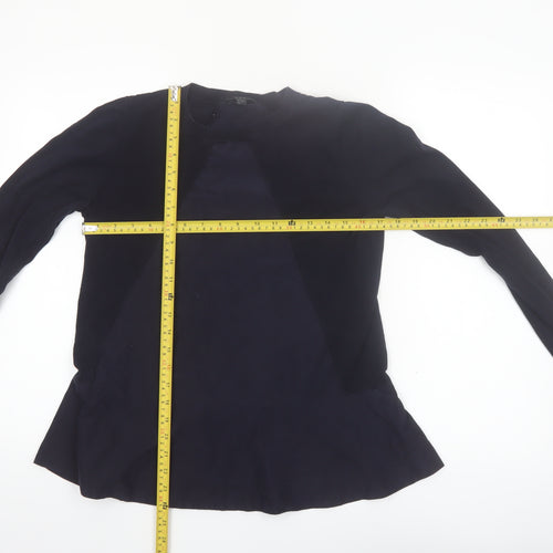 COS Women’s Navy Blue Long Sleeve Modal Blend Blouse Size S