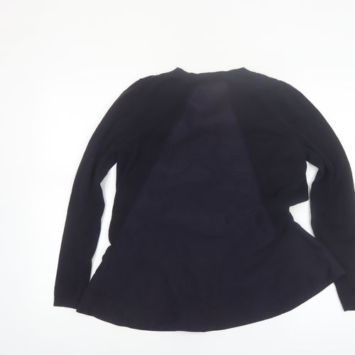 COS Women’s Navy Blue Long Sleeve Modal Blend Blouse Size S
