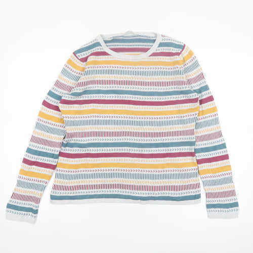Seasalt Cornwall Women Multicoloured Striped Cotton Jumper Size 12