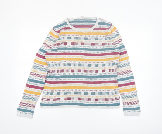 Seasalt Cornwall Women Multicoloured Striped Cotton Jumper Size 12