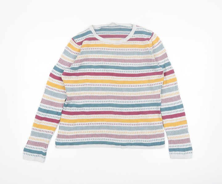 Seasalt Cornwall Women Multicoloured Striped Cotton Jumper Size 12