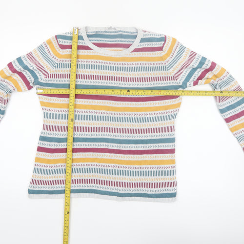 Seasalt Cornwall Women Multicoloured Striped Cotton Jumper Size 12