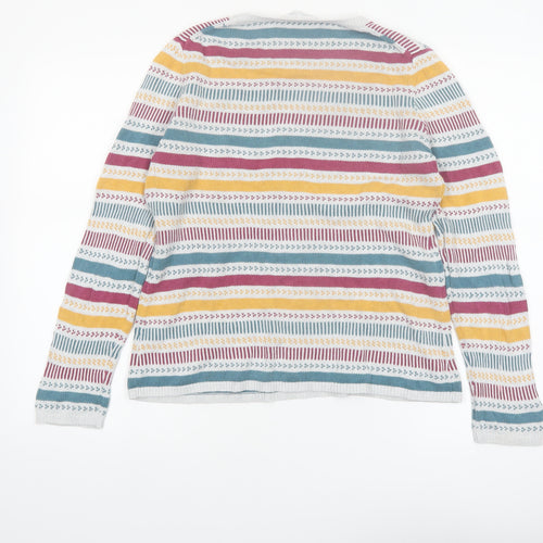 Seasalt Cornwall Women Multicoloured Striped Cotton Jumper Size 12
