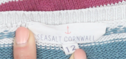 Seasalt Cornwall Women Multicoloured Striped Cotton Jumper Size 12