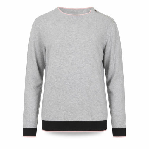Debenhams Womens Grey Regular Fit Crew Neck Pullover Jumper Size 16