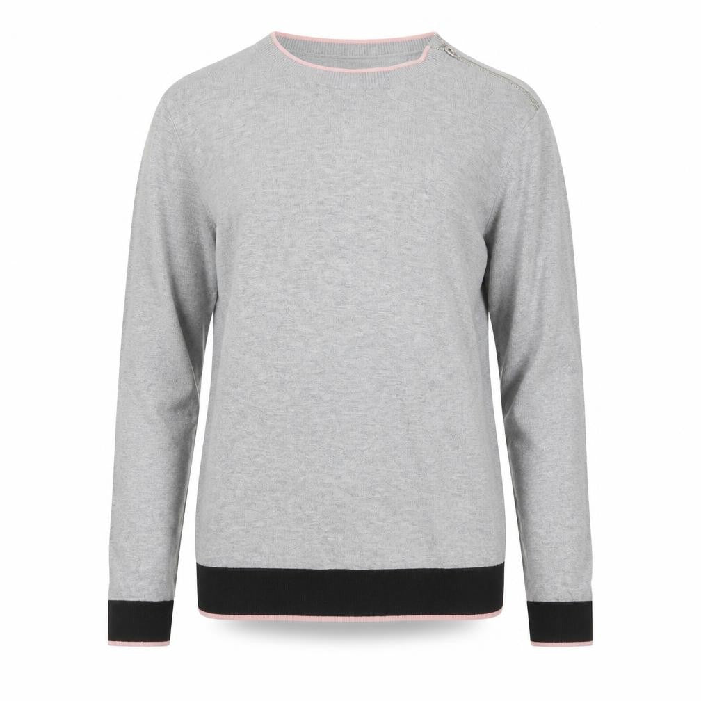 Debenhams Womens Grey Regular Fit Crew Neck Pullover Jumper Size 16