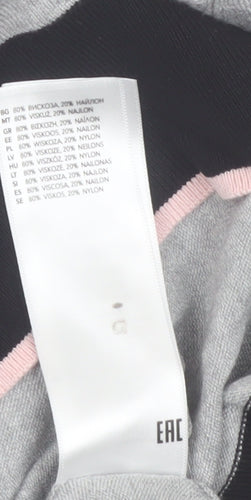 Debenhams Womens Grey Regular Fit Crew Neck Pullover Jumper Size 16