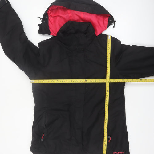 Campri Womens Black Hooded Puffer Jacket Size 14 Winter Outdoor Coat