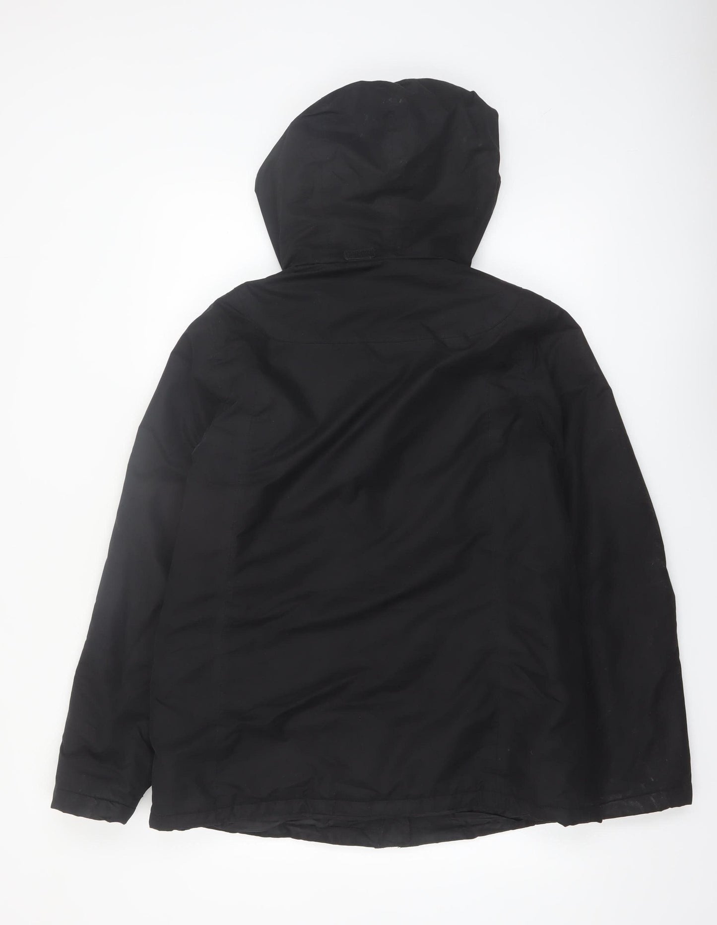 Campri Womens Black Hooded Puffer Jacket Size 14 Winter Outdoor Coat
