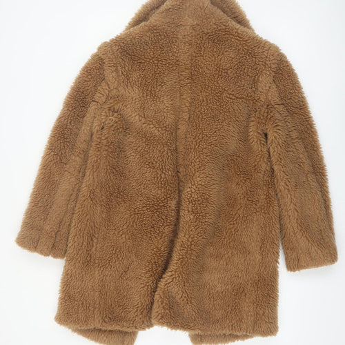 Max Mara Women Brown Camel Wool Blend Overcoat Size 6 UK