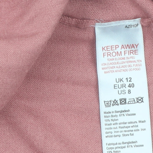 Dorothy Perkins Women’s Pink Long Sleeve Open Cardigan UK 12