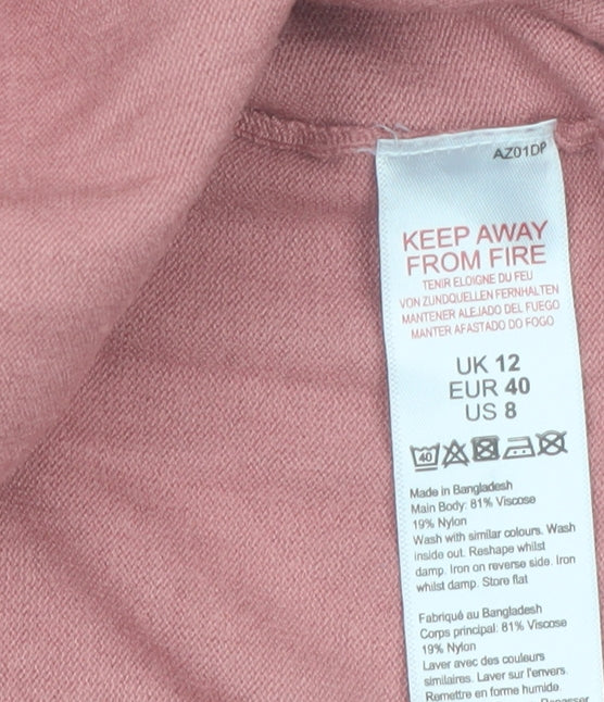 Dorothy Perkins Women’s Pink Long Sleeve Open Cardigan UK 12