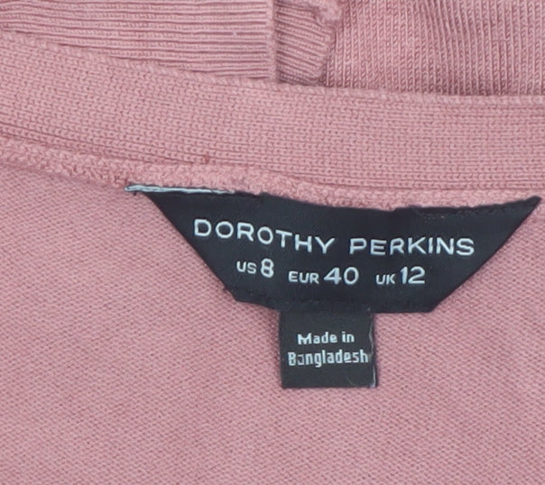 Dorothy Perkins Women’s Pink Long Sleeve Open Cardigan UK 12