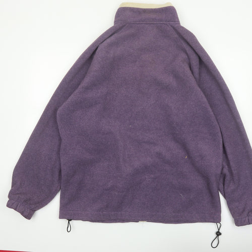 Cotton Traders Mens Purple XL Fleece Full Zip Jacket