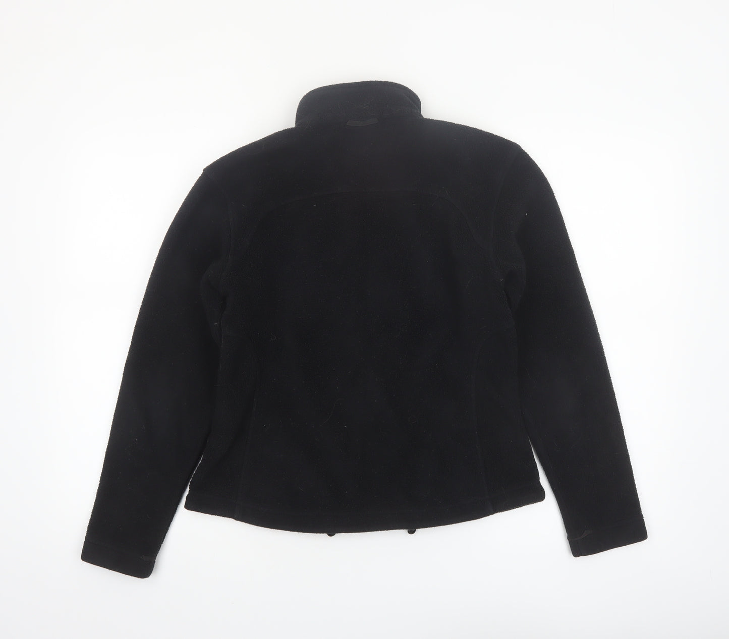 Jack Wolfskin Women's Black Fleece Jacket Size 10 Full Zip Outdoor