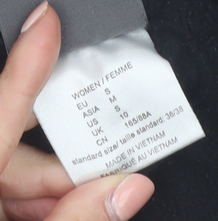 Jack Wolfskin Women's Black Fleece Jacket Size 10 Full Zip Outdoor