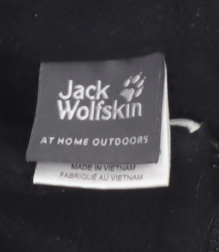 Jack Wolfskin Women's Black Fleece Jacket Size 10 Full Zip Outdoor
