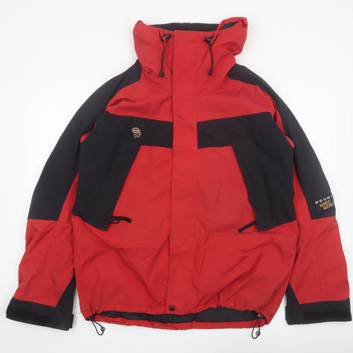 Mountain Hardwear Men’s Red Black Hooded Parka Jacket Size M