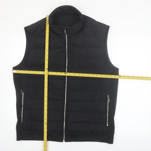 Next Men’s Black XL Quilted Bodywarmer Waistcoat Casual Zip Pockets