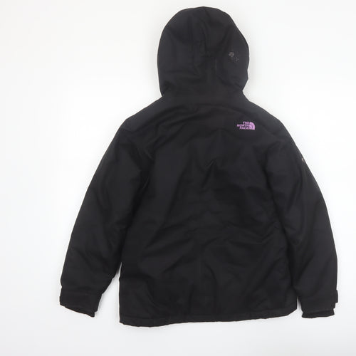 The North Face Girls Black Hooded Waterproof Ski Jacket Size 10-11 Years