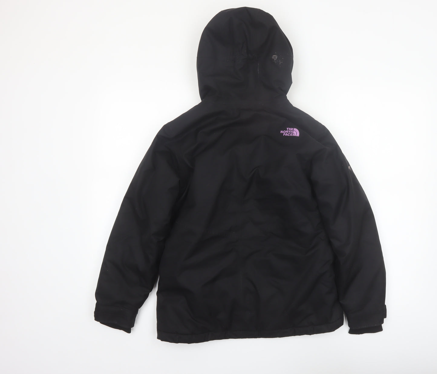 The North Face Girls Black Hooded Waterproof Ski Jacket Size 10-11 Years