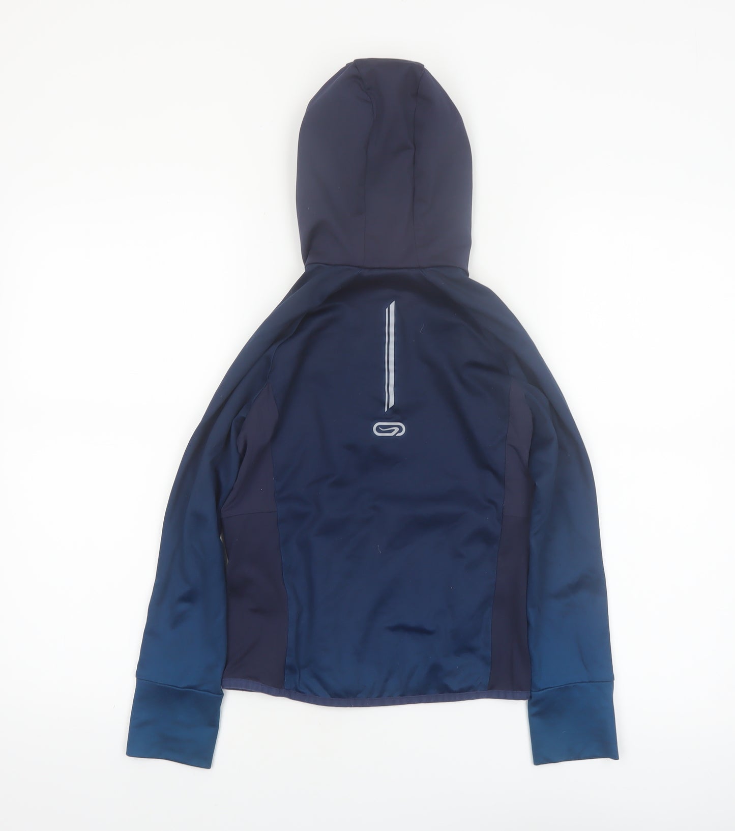 Kalenji Boys Blue 7-8 Years 1/2 Zip Hooded Running Sweatshirt