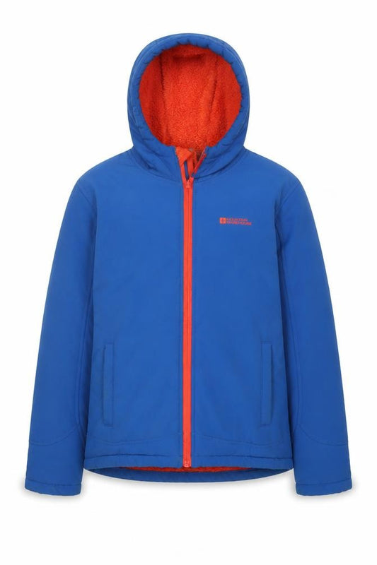Mountain Warehouse Boys Blue Hooded Softshell Jacket Age 13 Years Water Resistant