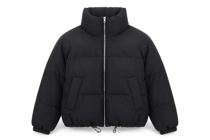 Pull&Bear Women Black Size 8 Puffer Jacket Winter Warm Polyester