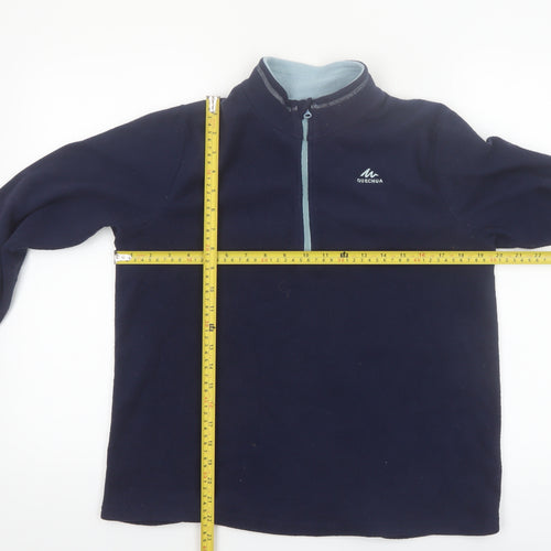 Quechua Boys Blue Fleece 1/4 Zip Pullover Sweatshirt 14-15 Years