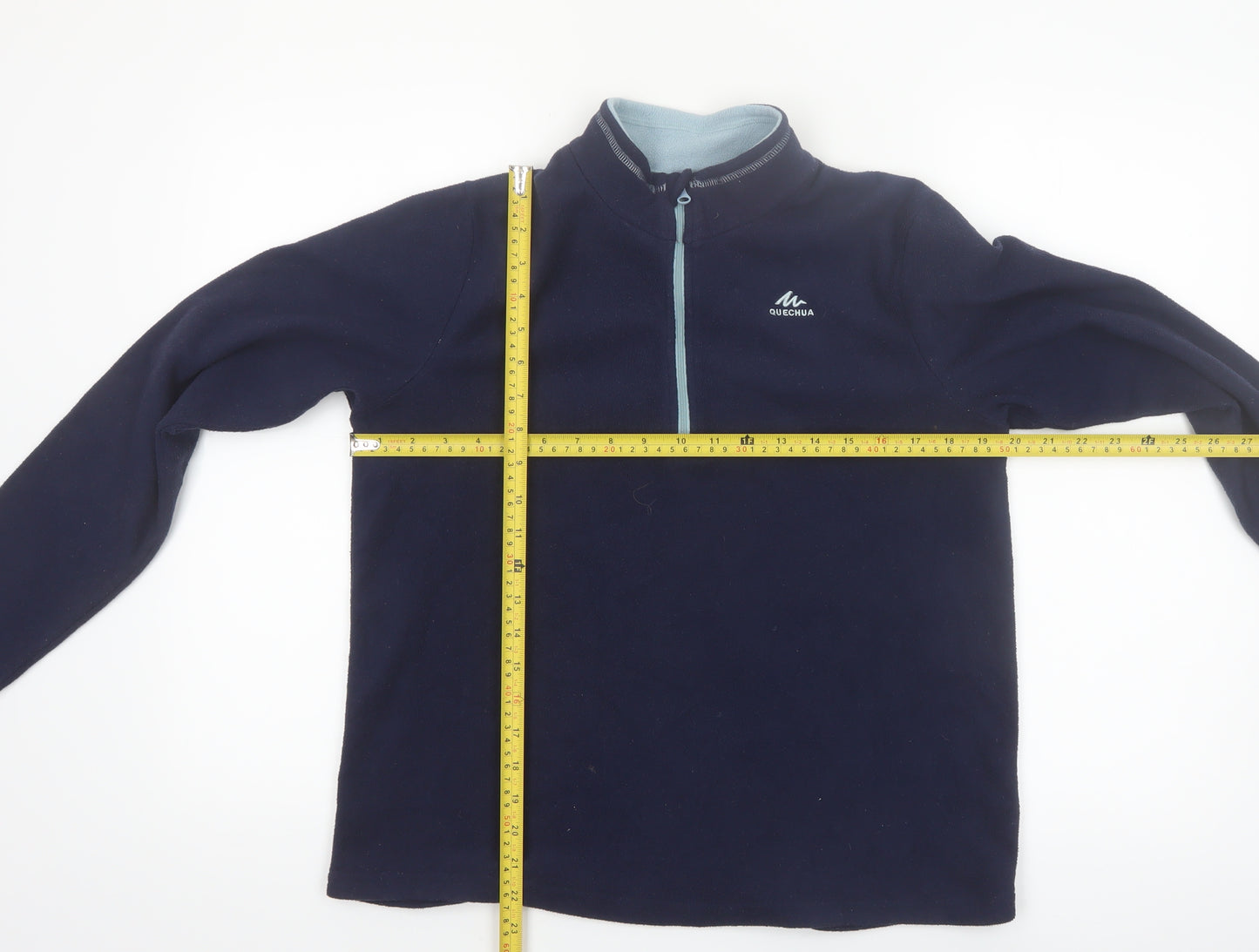 Quechua Boys Blue Fleece 1/4 Zip Pullover Sweatshirt 14-15 Years