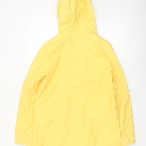 Dorothy Perkins Women Yellow Waterproof Hooded Rain Coat Jacket Size 8