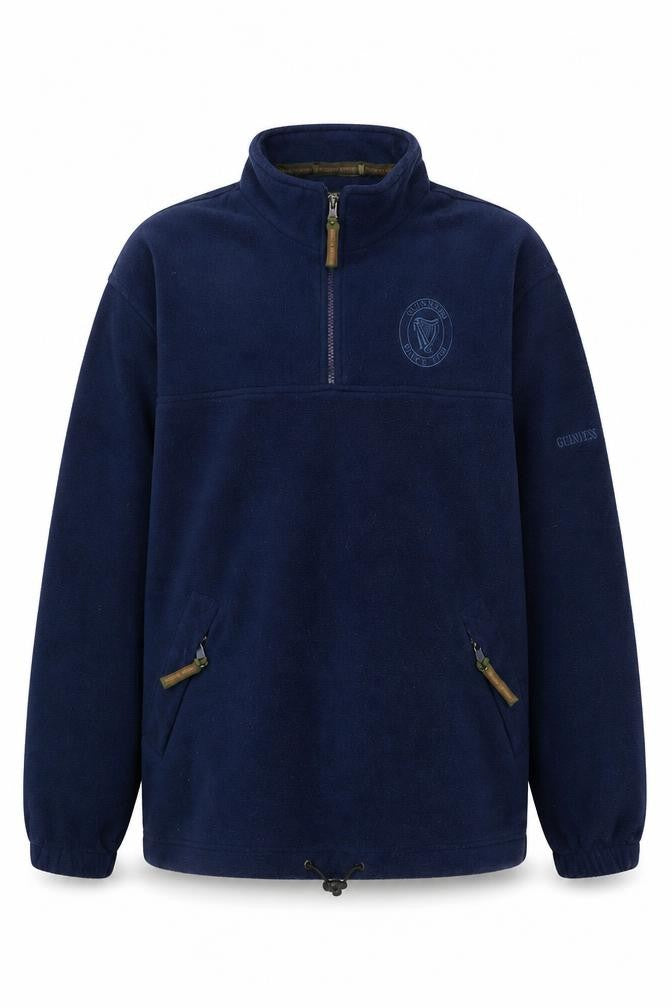 Front view of Guinness Women Navy 1/4 Zip Fleece Pullover Sweatshirt M