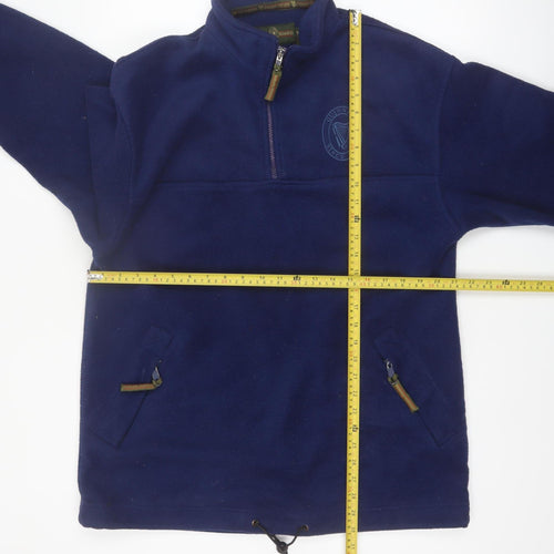 Guinness Women Navy 1/4 Zip Fleece Pullover Sweatshirt M