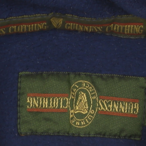 Guinness Women Navy 1/4 Zip Fleece Pullover Sweatshirt M
