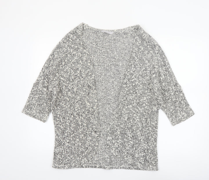 Red Herring Women's Grey Chunky Knit Open Cardigan Size 14
