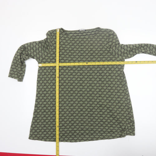 Roman Women’s Green Tunic Blouse Size 16 3/4 Sleeve Glitter Top