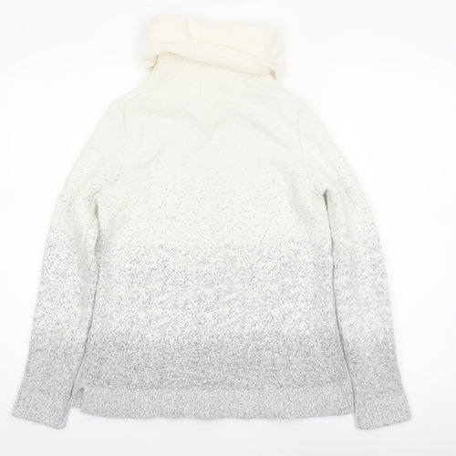 M&Co Women Grey Roll Neck Long Sleeve Knit Jumper Size 14