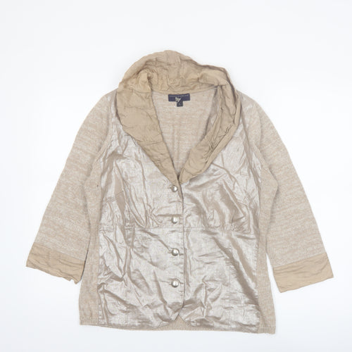 Kapalua Women’s Beige Linen Silk Blend Shawl Collar Suit Jacket L