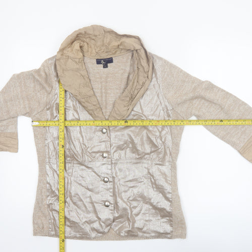 Kapalua Women’s Beige Linen Silk Blend Shawl Collar Suit Jacket L