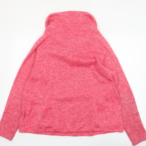 Tu Women Pink Pullover Hoodie Size 20 Cowl Neck Fleece Sweatshirt