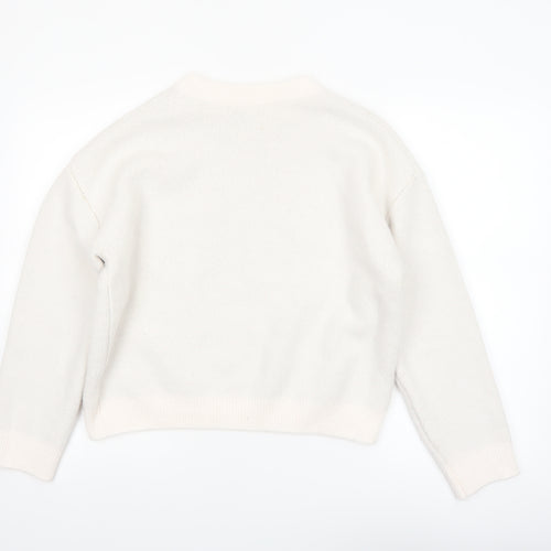 ASOS DESIGN Women’s Ivory Xmas Pullover Jumper Size 10