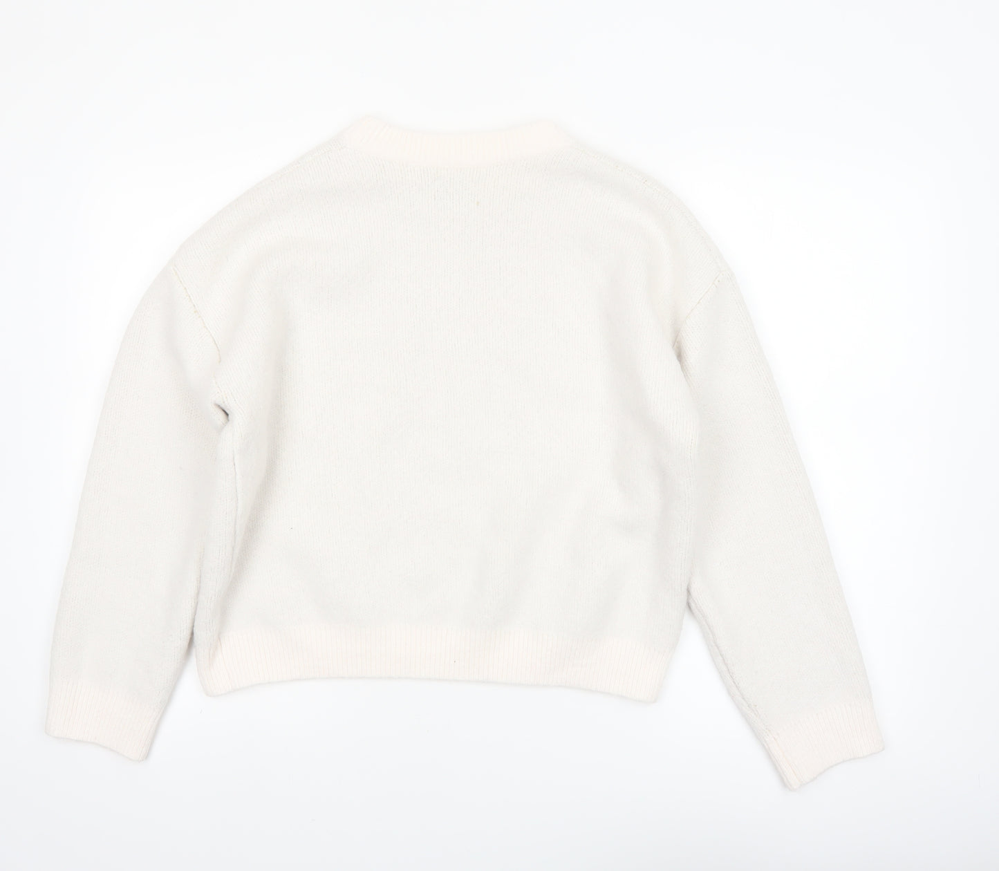 ASOS DESIGN Women’s Ivory Xmas Pullover Jumper Size 10