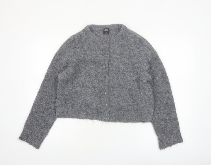 Urban Outfitters Womens Grey Chunky Knit Cardigan Size S