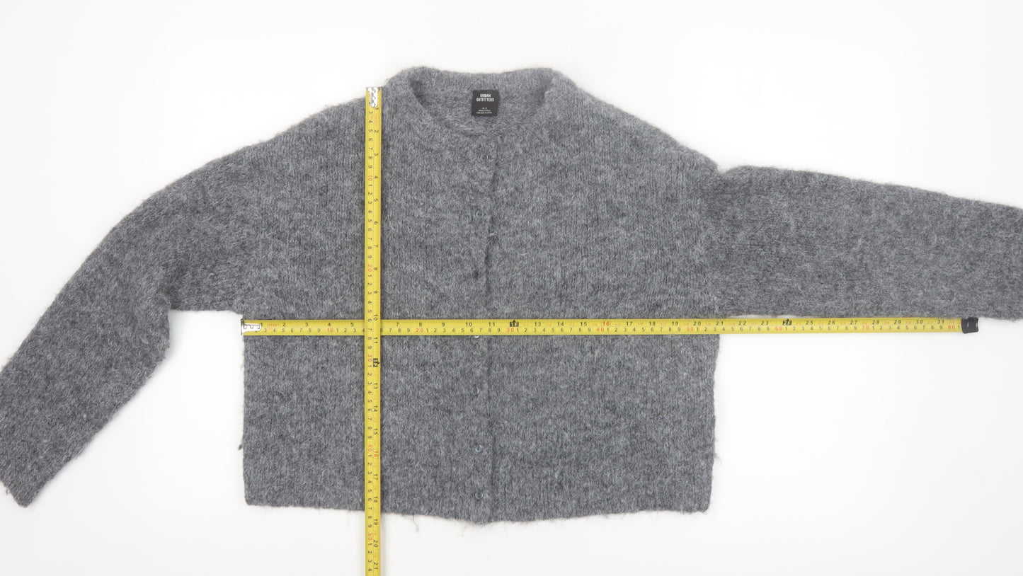 Urban Outfitters Womens Grey Chunky Knit Cardigan Size S