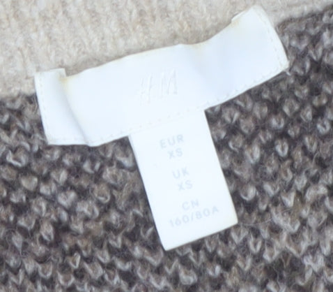 H&M Women’s Beige Leopard Print Longline Cardigan XS