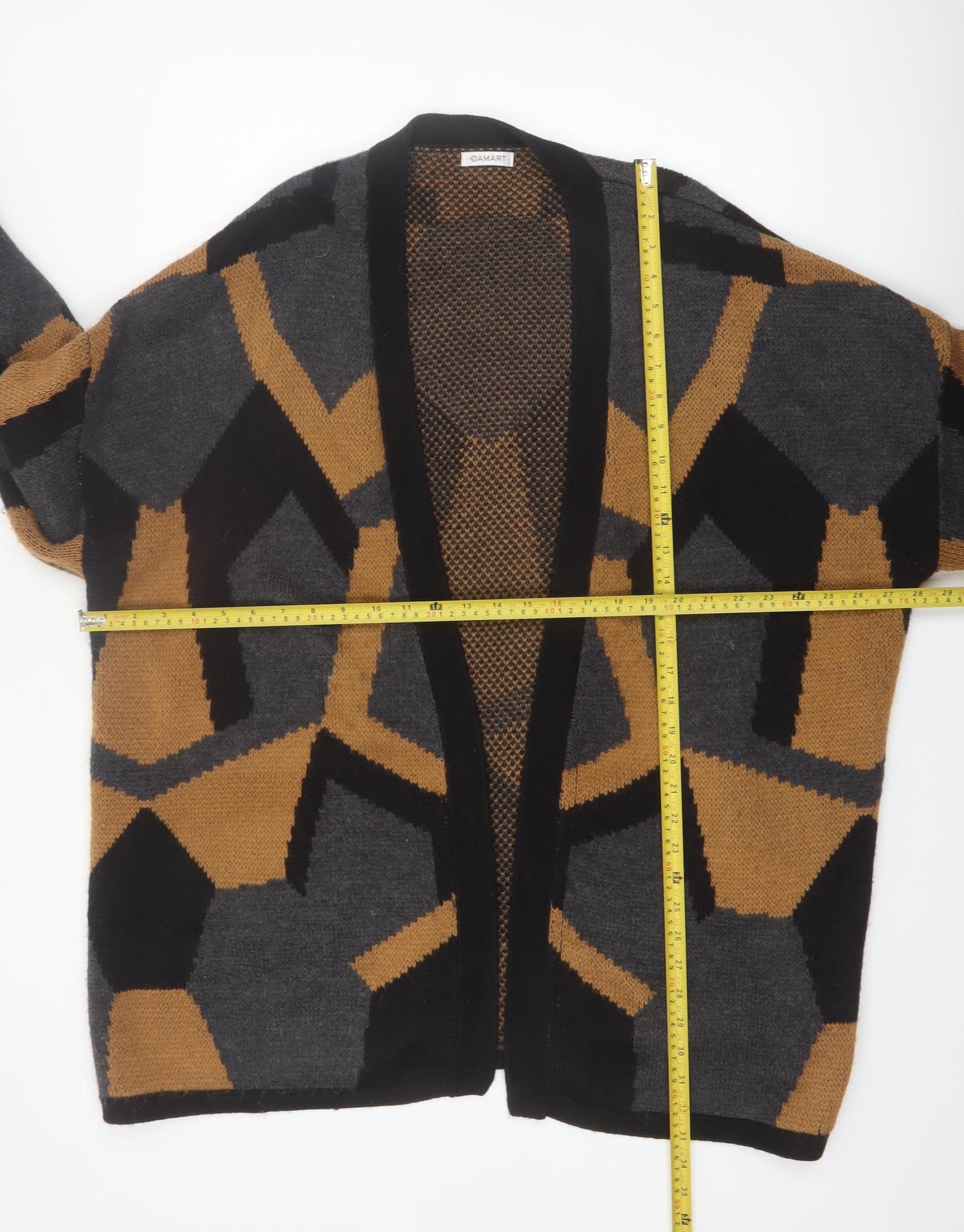 Damart Women's Multicoloured Geometric Cardigan Size 22/24