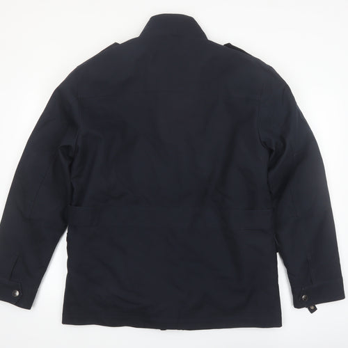 St. George by Duffer Men's Black Medium Military Jacket Cotton